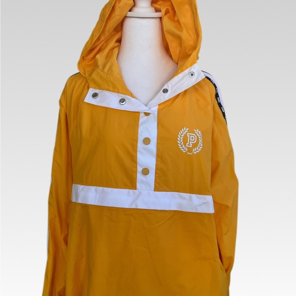 PINK Victoria's Secret Jackets & Blazers - PINK Victoria's Secret Yellow Raincoat with White Accents